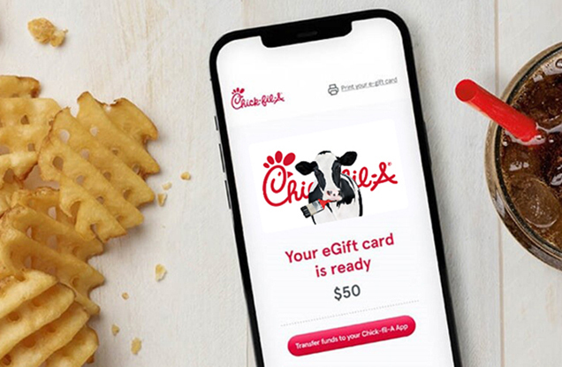 eGift card landing page